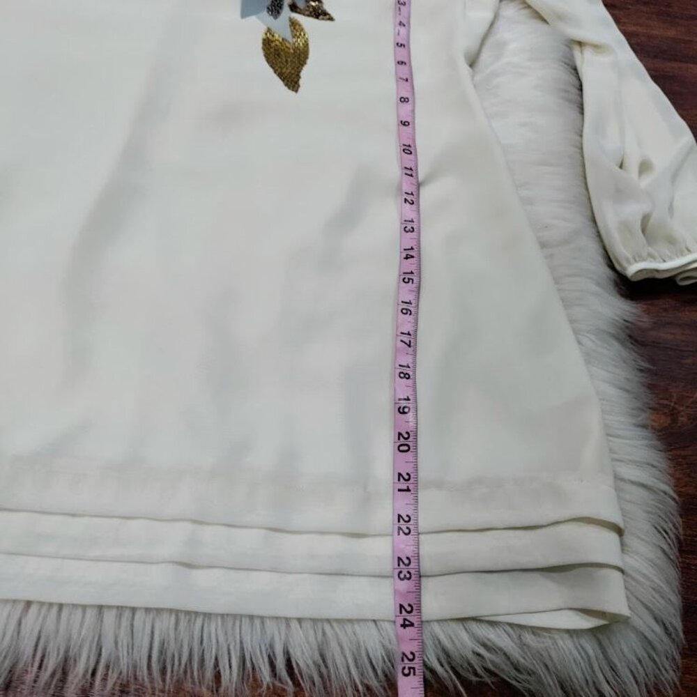 NWT Ted Baker Embellished Whimsy Weddingguest Above Knee Dress Cream Womens M - Picture 16 of 16